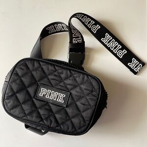 PINK Black Travel Belt Bag - One Size